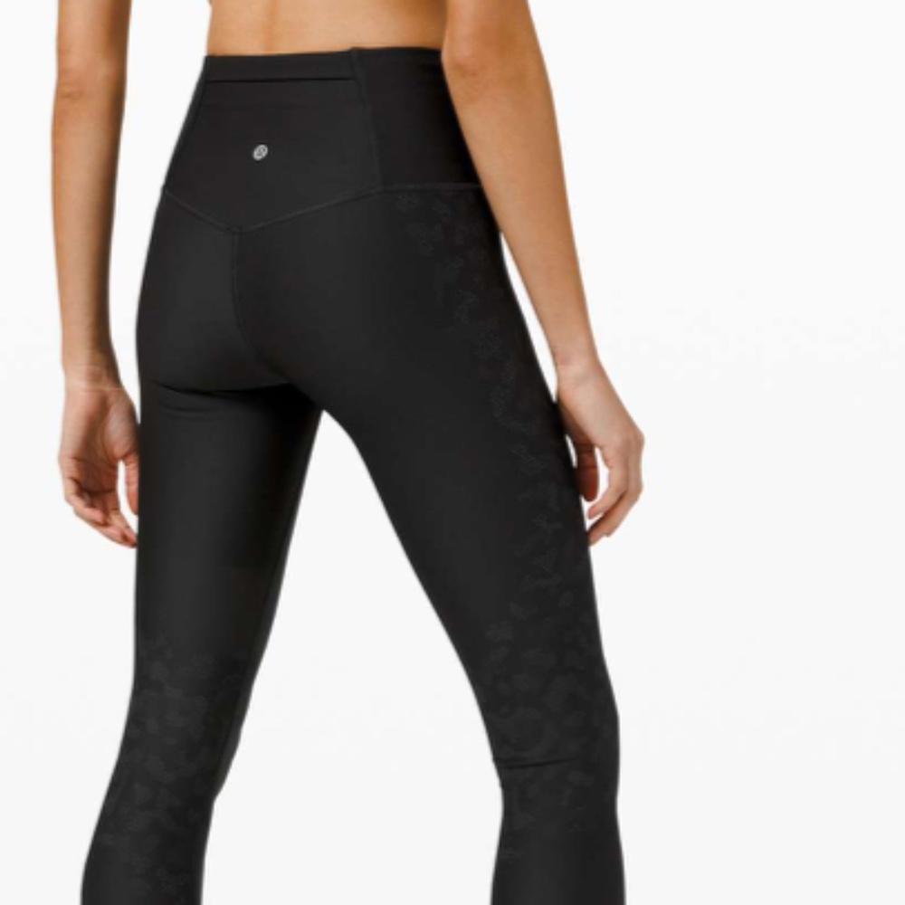 Lululemon Mapped Out High Rise Tight 28" *Camo Black / Graphite Grey Size 10